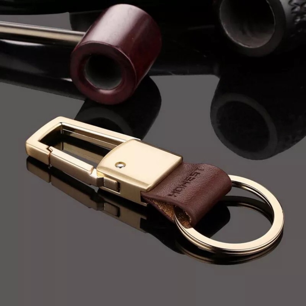 Key chain Zinc Alloy & Genunie Leather Keychain